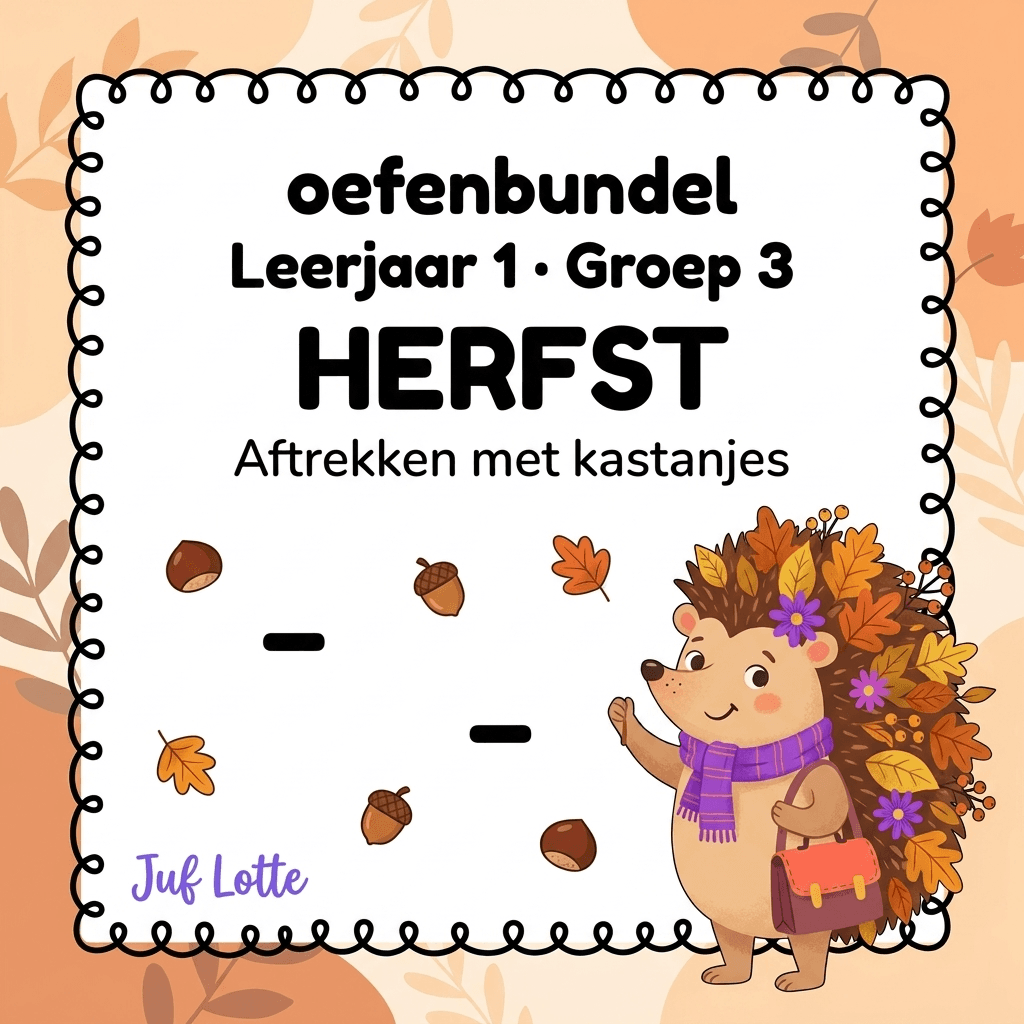 Voorbeeldpagina van de bundel Aftrekken met kastanjes