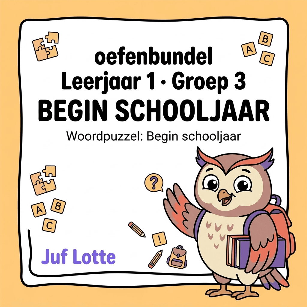 Voorbeeldpagina van de bundel Woordpuzzel: Begin schooljaar