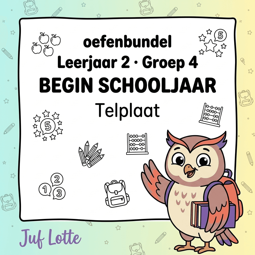 Voorbeeldpagina van de bundel Telplaat: Begin schooljaar