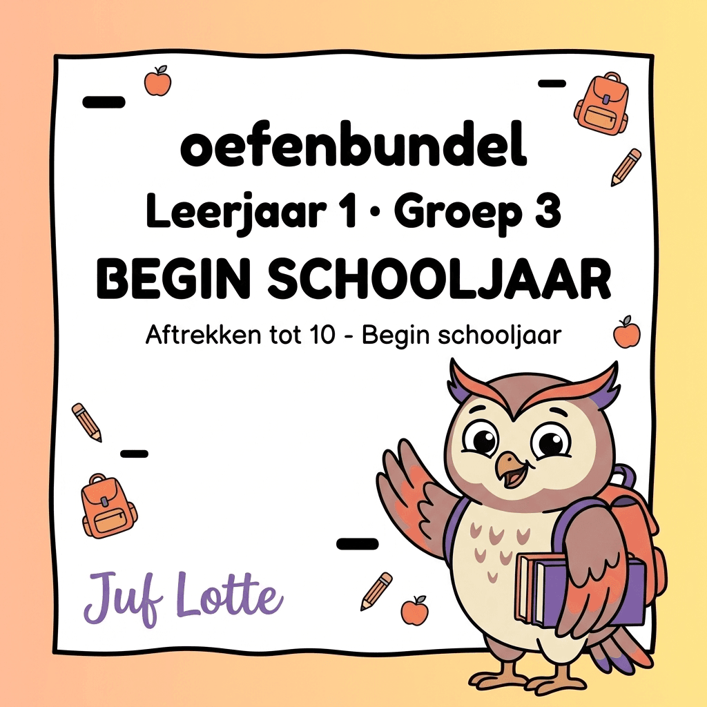 Voorbeeldpagina van de bundel Aftrekken tot 10 - Begin schooljaar