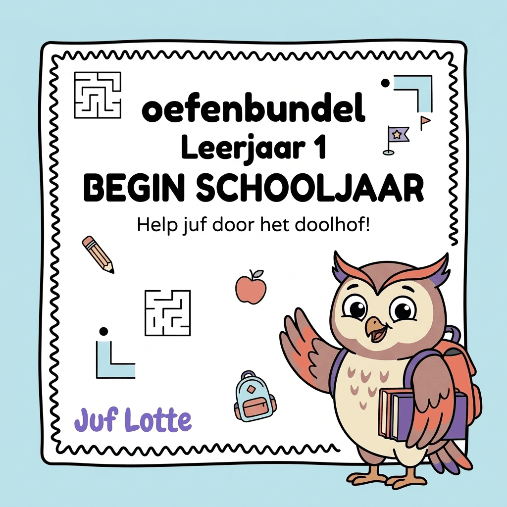 Voorbeeldpagina van de bundel Help juf door het doolhof!