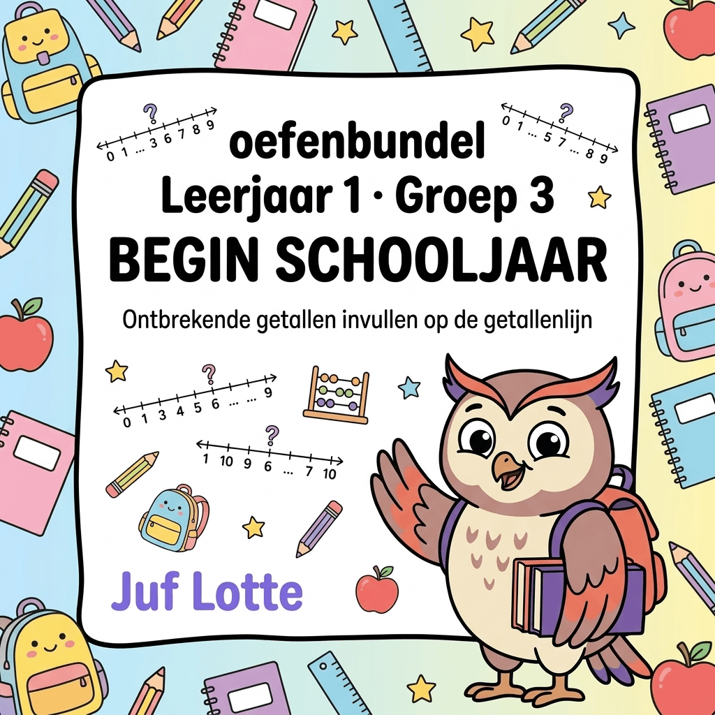 Voorbeeldpagina van de bundel Ontbrekende getallen invullen op de getallenlijn