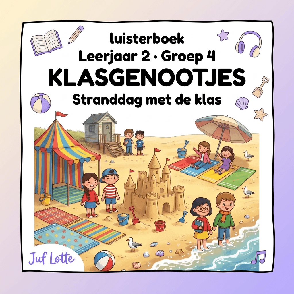 Voorbeeldpagina van de bundel Stranddag met de klas